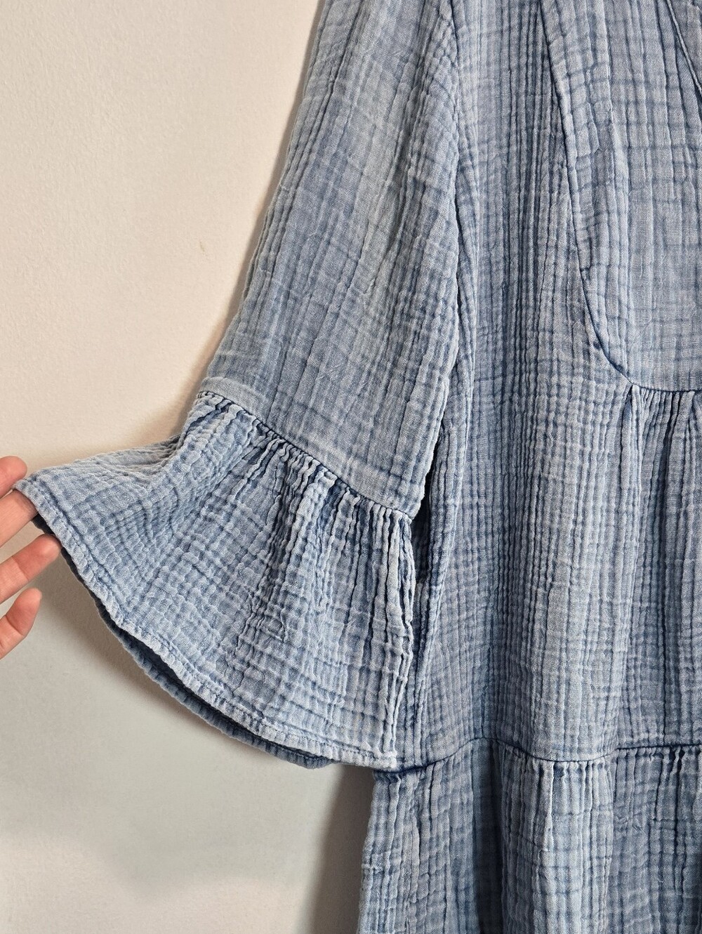 Faherty Kasey Organic Cotton Tiered Dress Size XS - Picture 6 of 14